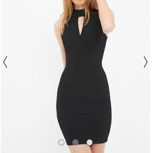 WHBM - Mock Neck Black, Instantly Slimming Dress